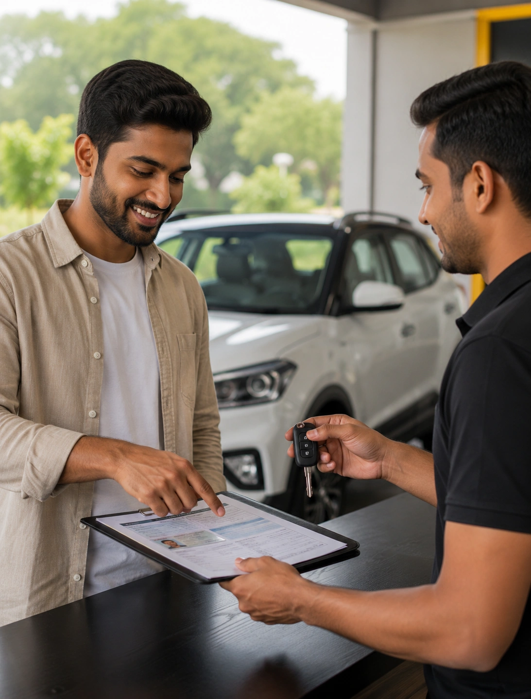 Verify Documents and Pick Up Rental Car